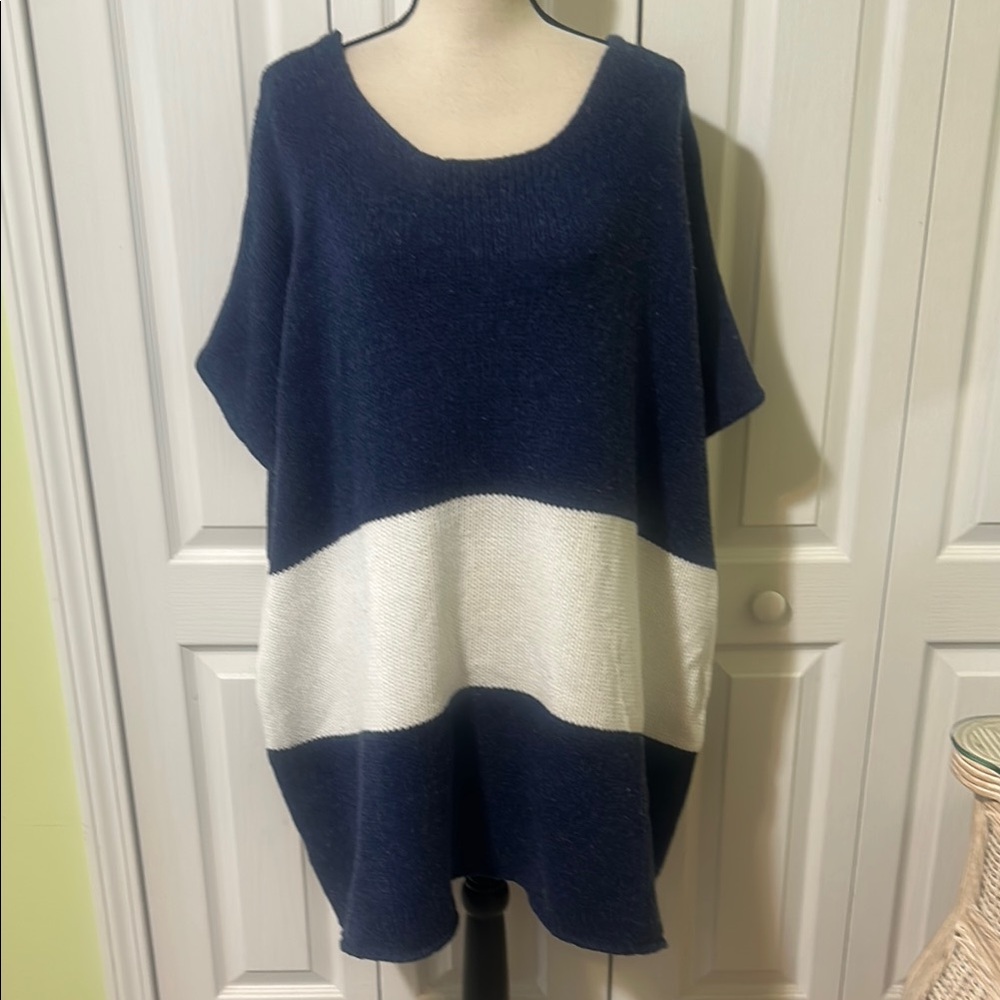 One Teaspoon Navy and White Women's Sweater